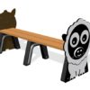 Farm Animals End Backless Bench